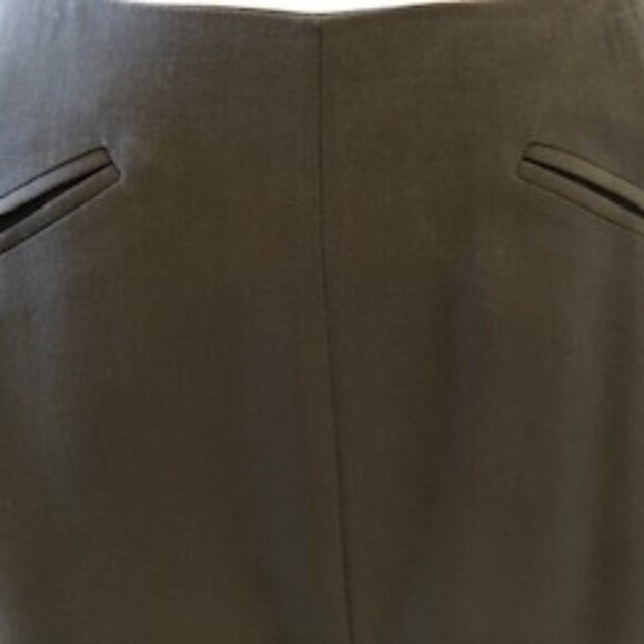 JAX Vintage Pure 100% Virgin Wool Lined Hi Waisted Maxi Skirt Grey Size 8 - Picture 4 of 5